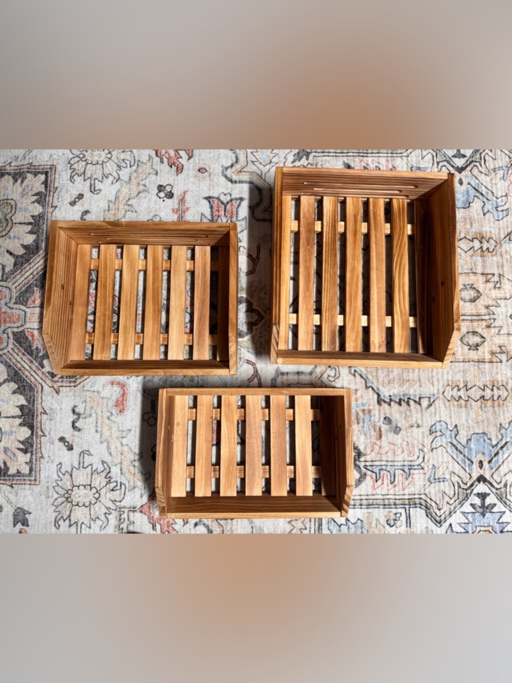 Natural Bamboo bins - 3-Pack